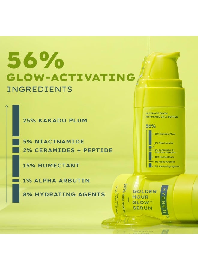 Hyphen Brightening Face Serum with 5% Niacinamide, 1% Alpha Arbutin & 25% Kakadu Plum | 20X Vitamin C for Glowing Winter Skin | Hydrating Serum for Dark Spots, Pigmentation & Dryness | All Skin Types – 30ml - Image 3